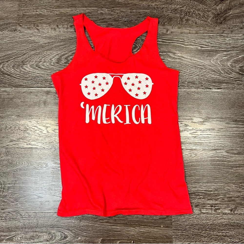 Red 'Merica Tank Top